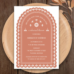 Terra Cotta Arch Repétition Dîner Invitation