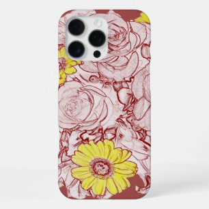 Terra Cotta Edged Bouquet iPhone 16 Pro Max Case