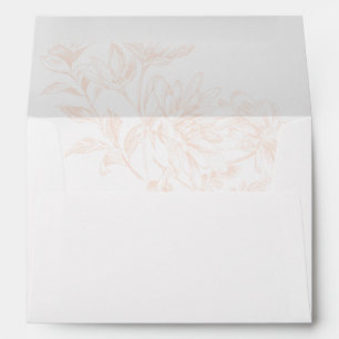 Terra Cotta Floral Wedding Return Address Envelope
