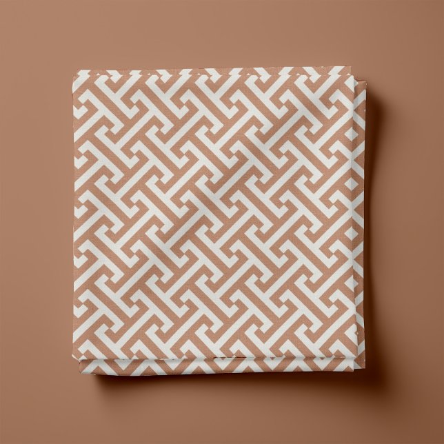 Terra Cotta Greek Key Pattern Fabric (Creator Uploaded)