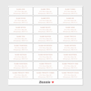 Terra Cotta Guest Address Labels