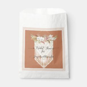 Terra Cotta Pampas Grass Floral Greenery Bridal Favour Bag