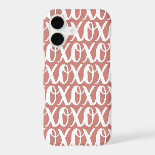 Terra Cotta Pink White Pattern