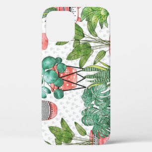 Terra Cotta Plant Pots Pattern. iPhone 12 Case