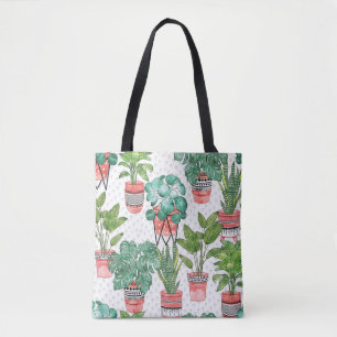 Terra Cotta Plant Pots Pattern. Tote Bag