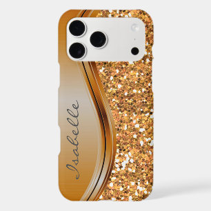 Terra Cotta Sparkle Glam Bling Personalized Metal