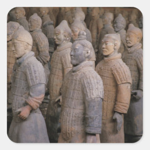 Terra Cotta warriors in Emperor Qin Shihuang's Square Sticker