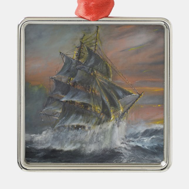 Terra Nova heads into a fierce Gale Dawn Metal Ornament (Front)