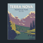 Terra Nova National Park Canada Travel Art Vintage Postcard<br><div class="desc">Terra Nova National Park vector art design. The Park takes its name from the Latin name for Newfoundland; it is also the original Portuguese name given to the region.</div>