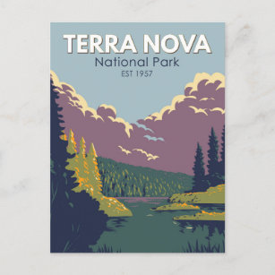Terra Nova National Park Canada Travel Art Vintage Postcard