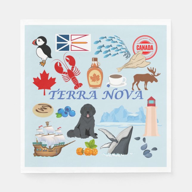 Terra Nova Newfoundland Napkin (Front)