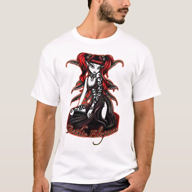 "Terra" Red Tattooed Fairy Top (Front)