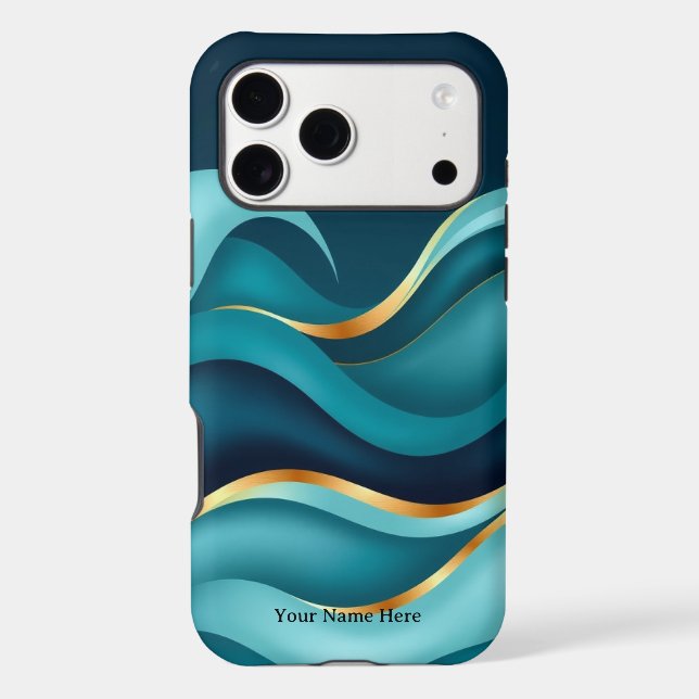 Terra Wave: Earthy Abstract Lines Case (Verso)