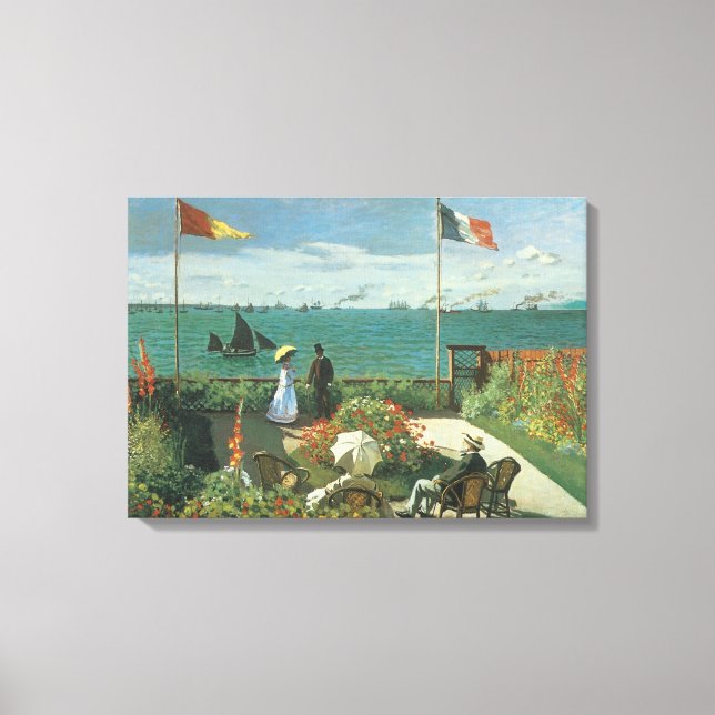Terrace at the Seaside by Claude Monet Canvas Print (Front)