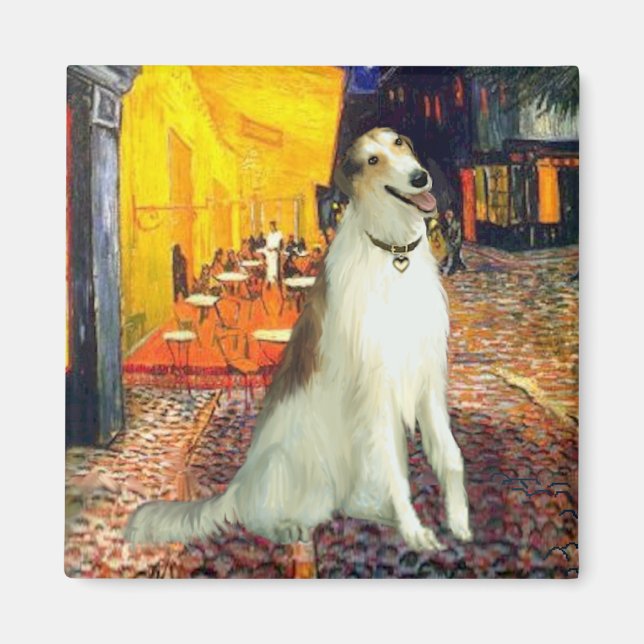 Terrace Cafe - Borzoi Magnet (Front)