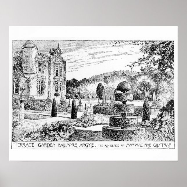 Terrace Garden Ballimore, Argyle, from Thomas Maws Poster (Front)