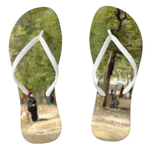 Terrace in Luxembourg Gardens (1886) Van Gogh Art Flip Flops