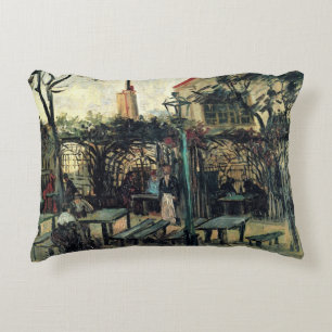 Terrace of a Cafe, Montmartre by Vincent van Gogh Accent Pillow