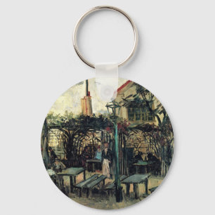 Terrace of a Cafe on Montmartre La Guinguette Keychain