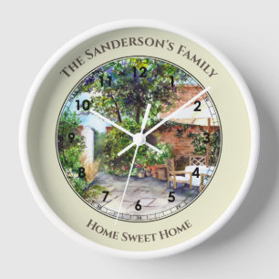 Terrace of The Manor House York England Clock