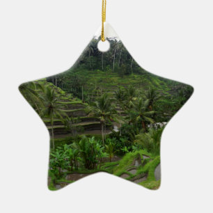 Terraced Rice Fields Ceramic Ornament