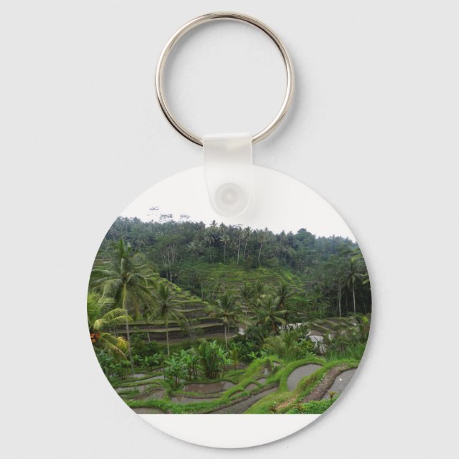 Terraced Rice Fields Keychain (Front)