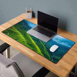 Terraced Rice Paddies in Southeast Asia Desk Mat