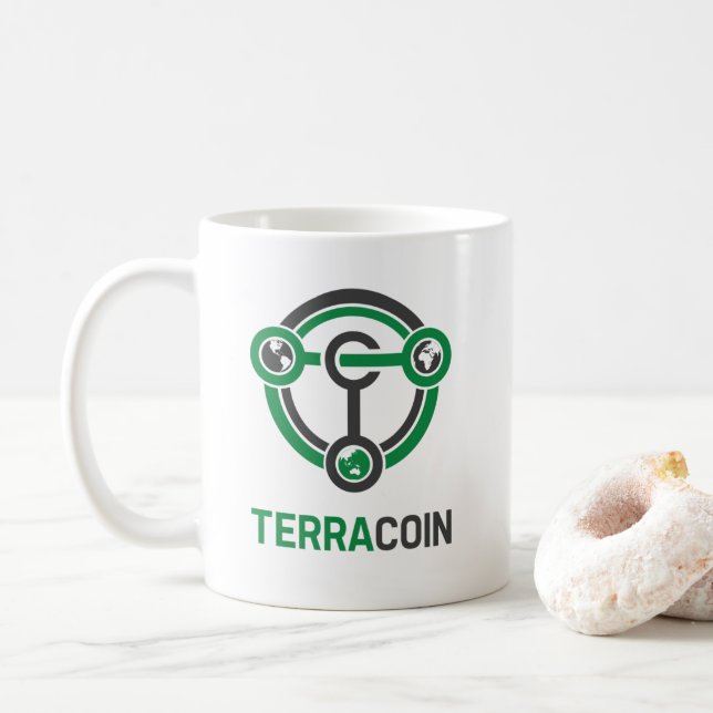 Terracoin Logo Classic Mug for Righties (With Donut)