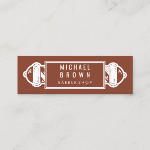 Terracota Barber Pole   Barber   Hair Stylist Mini Business Card