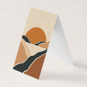 Terracota mountain landscape business card