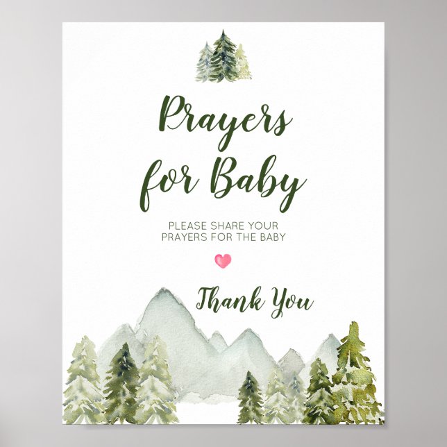 Terracota Pumpkin Baby Shower Prayers for Baby Pos Poster (Front)