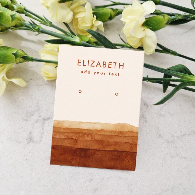 Terracotta Abstract Desert Earring Display Card  (Creator Uploaded)
