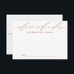 Terracotta Advice for Newlyweds Keepsake Card<br><div class="desc">These beautifully designed cards offer a unique way for wedding guests to share their heartfelt advice and wishes with the bride and groom. Ideal for adding a personal touch to your special day, these cards ensure cherished keepsakes for the happy couple. Perfect for wedding receptions, bridal showers, and engagement parties....</div>