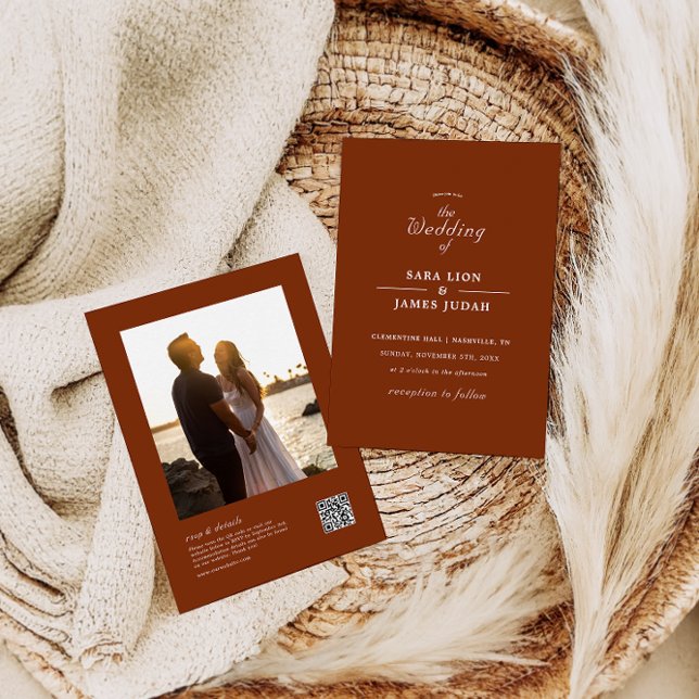 Terracotta All In One Photo Wedding Invitation (Creator Uploaded)