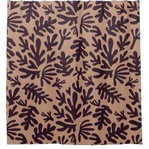 terracotta and black abstract boho Modern Pattern