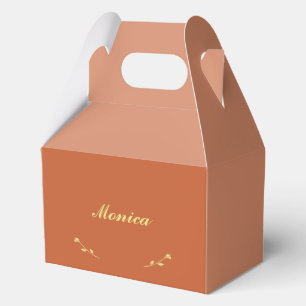 Terracotta and Gold Bridesmaid Favour Boxes