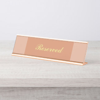 Terracotta and Gold Reserved Sign