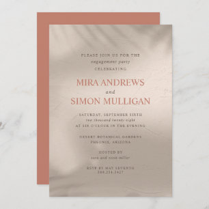 Terracotta and Sand Elemental Engagement Party Invitation
