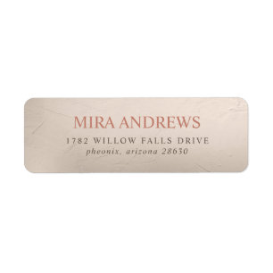 Terracotta and Sand Elemental Return Address