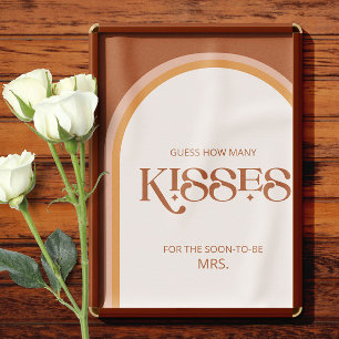 Terracotta Arch guess how many kisses bridal game Poster