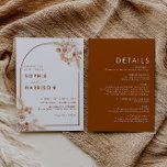 Terracotta Arch Pampas Grass All In One Wedding Invitation<br><div class="desc">For more advanced customization of this design,  simply select the "Customize It" button above!</div>