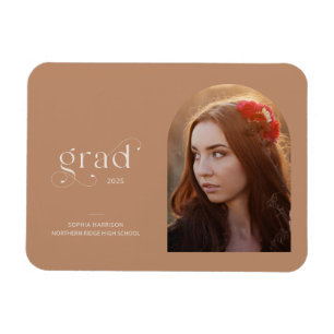 Terracotta Arch Photo 2025 Graduation Announcement Magnet