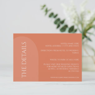 TERRACOTTA ARCH WEDDING DETAILS ENCLOSURE CARD