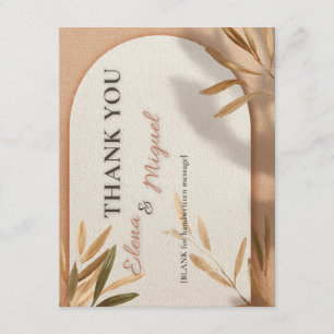 Terracotta Arch Wedding Thank You Card