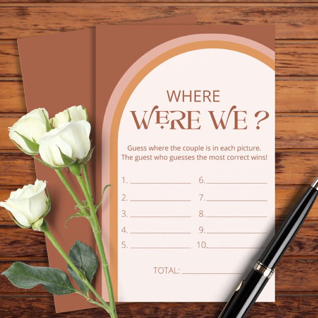 Terracotta Arch Where were we bridal shower game (Creator Uploaded)
