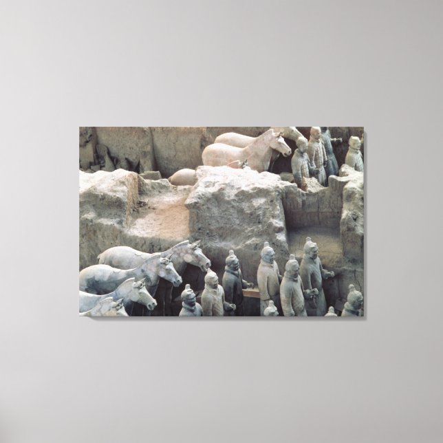 Terracotta Army, Qin Dynasty, 210 BC Canvas Print (Front)