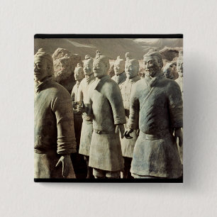 Terracotta Army, Qin Dynasty, 210 BC; warriors 2 Inch Square Button