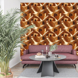 Terracotta Ascension™ Luxury Airbnb Wallpaper