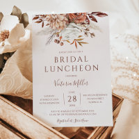 Terracotta Autumn Floral Boho Fall Bridal Luncheon