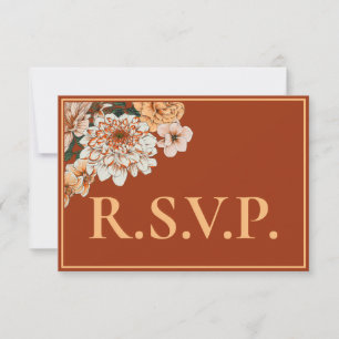 Terracotta Autumn Floral QRC RSVP